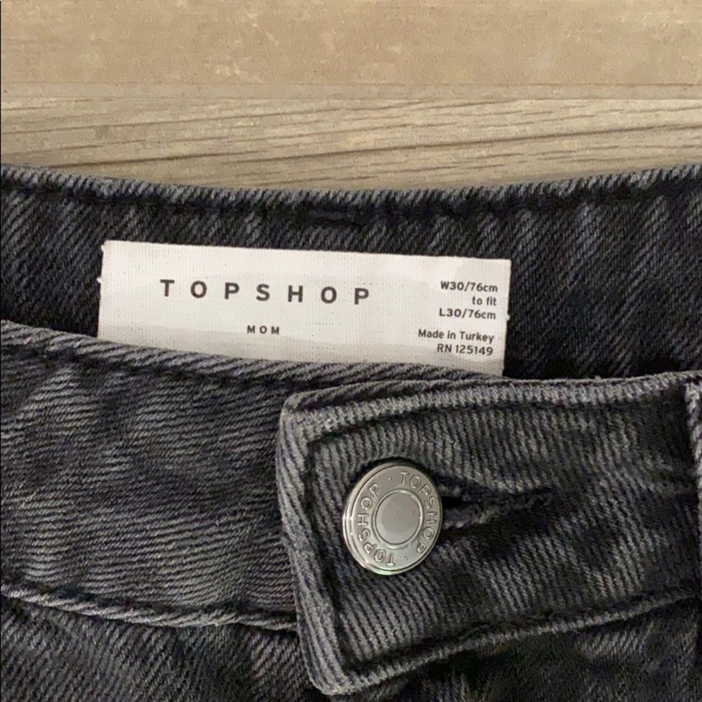 TOPSHOP Black Mom Jeans